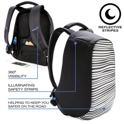 BOBBY COMPACT ZEBRA BACKPACK