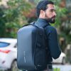 Bizz Backpack - Black תיק גב XD DESIGN, תיק גב מעוצב, תיק גב שחור,תיק גב למחשב נייד, תיק גב שחור ללפטופ, תיק גב גדול, תיק גב שחור אלגנט, תיק גב עשוי חומרים ממוחזרים, מתנה ממותגת לעובדים, סוואג לעסקים, תיק גב לעובדים