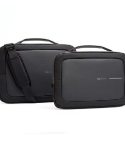 XD Design _ Laptop Bag, black - תיק צד למחשב נייד, תיק צד שחור למחשב, תיק צד אלגנטי למחשב נייד, תיק צד למחשב נייד למנהלים, תיק צד עשוי חומרים ממוחזרים, תיק צד אקסדי דיזיין, מתנה לעובדים, מתנה למנהלים, תיק צד שחור