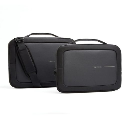 XD Design _ Laptop Bag, black - תיק צד למחשב נייד, תיק צד שחור למחשב, תיק צד אלגנטי למחשב נייד, תיק צד למחשב נייד למנהלים, תיק צד עשוי חומרים ממוחזרים, תיק צד אקסדי דיזיין, מתנה לעובדים, מתנה למנהלים, תיק צד שחור